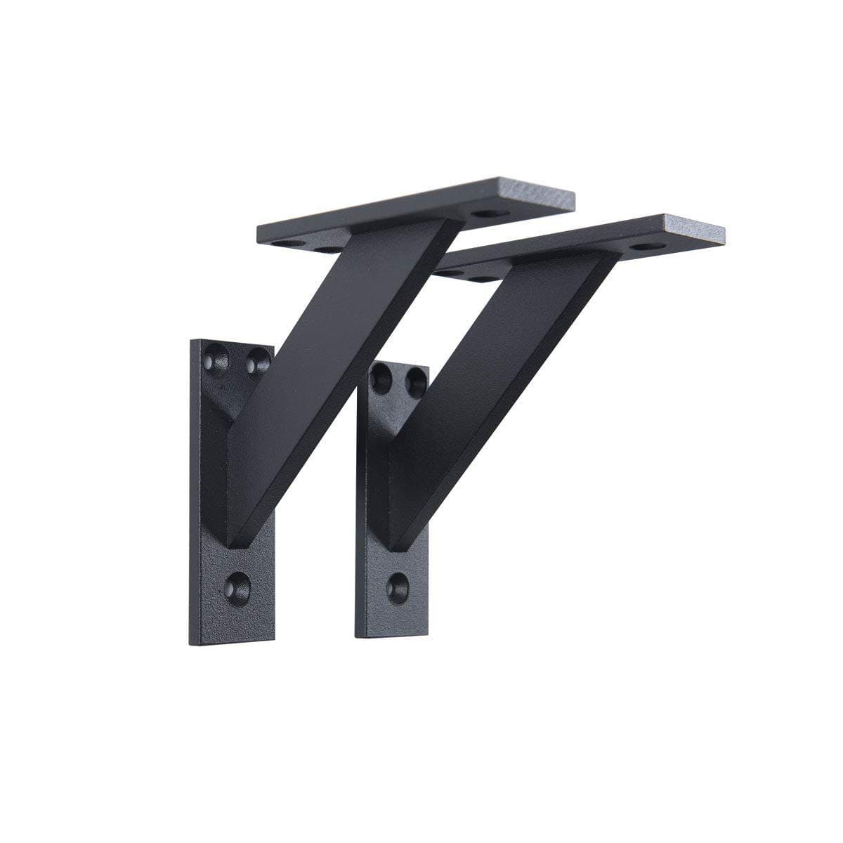 sossai® Wandregalhalter 2er Set Schwarz Aluminium Modern - Bild 2