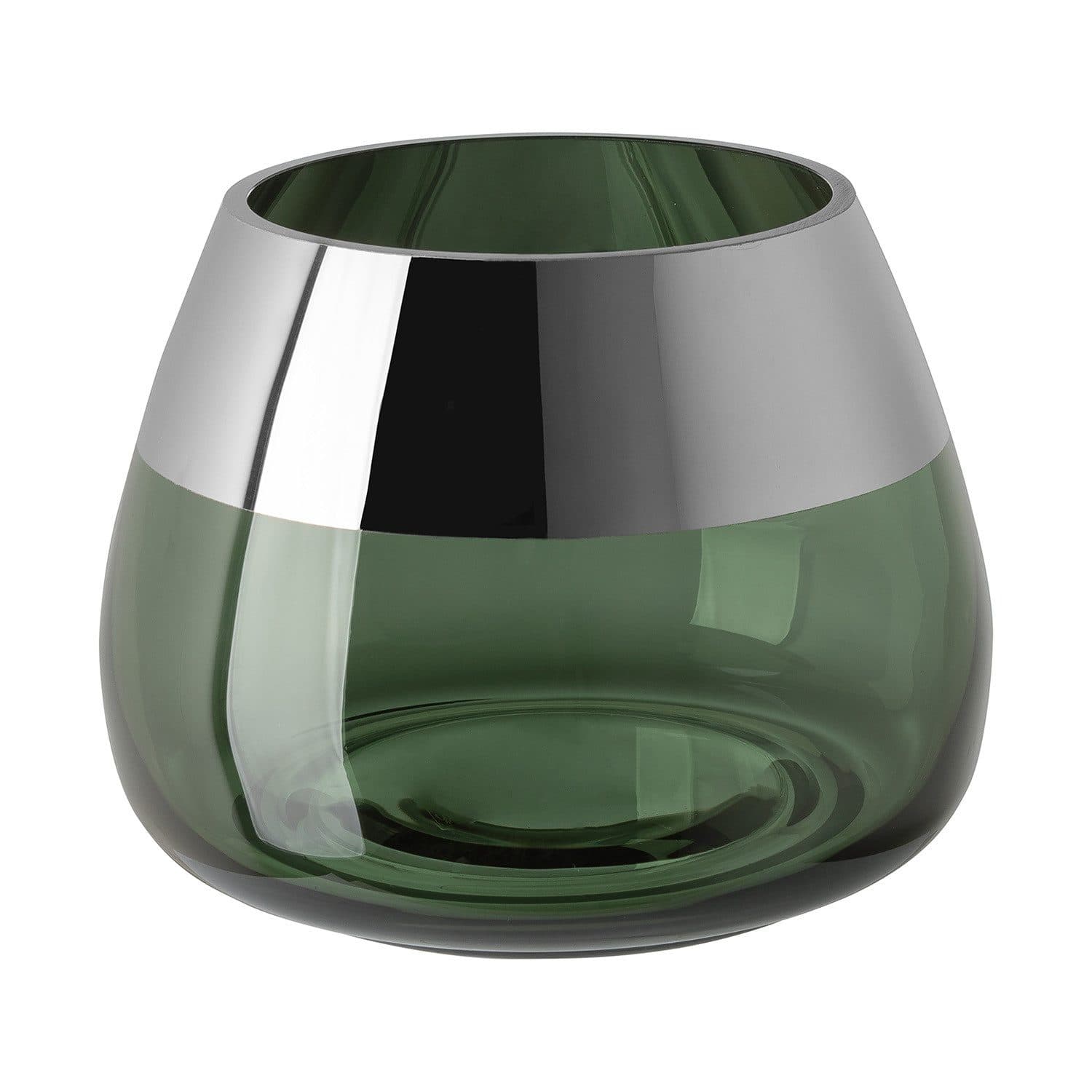 Fink Teelichthalter BELLA Dunkelgrün Silber Glas - Bild 2