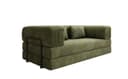 Luxusbetten24 Designer Sofa Lazy 3-Sitzer Olivgrün Cord mit Aufklappfunktion Bild 2