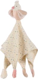 FEHN Schmusetuch feehnLAND Musselin Vogel Baby Rosa Beige Bild 2