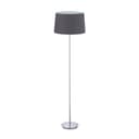 relaxdays Stehlampe mit Stoffschirm Grau Chrom-Fuß Bild 2