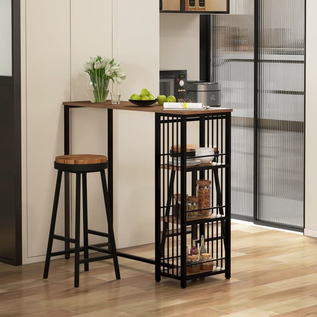 Brauner Tresentisch für 2 Personen - Stehtisch Design