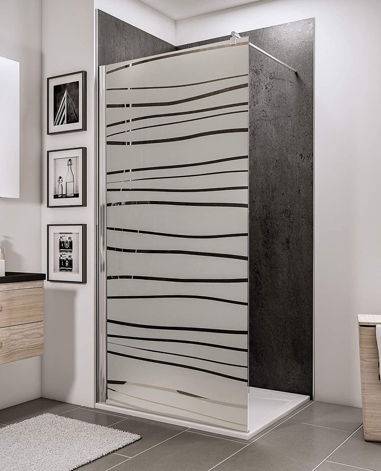 Schulte Walk-in-Dusche Alexa Style 2.0 Mistral Dekor Sicherheitsglas Chromoptik - Bild 2