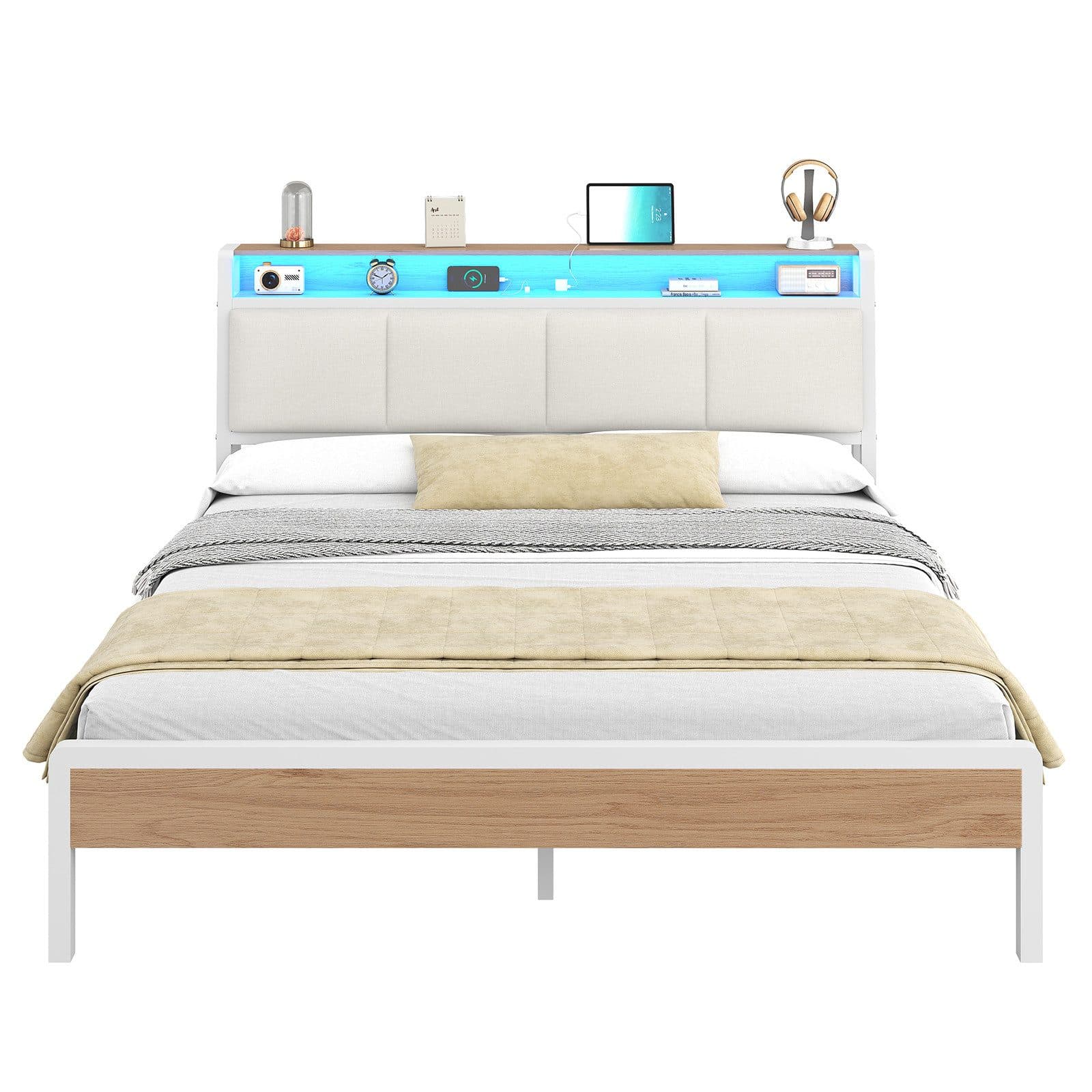 KIMENICH Polsterbett 160x200 mit LED & Ladestation - Bild 2