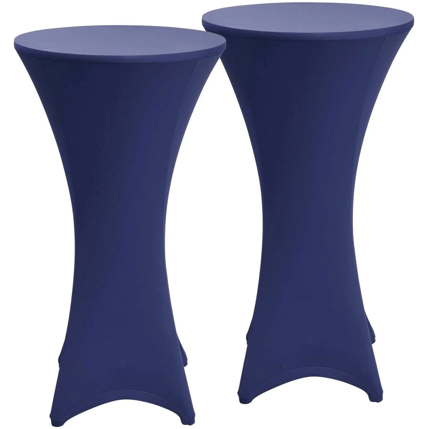 Beautissu Stehtischhusse Stretch Blau 2er Set Ø70-75cm - Bild 2