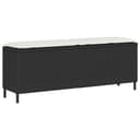 vidaXL Gartenbank mit Kissen Schwarz Poly Rattan Bild 2