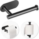 Refined Living Toilettenpapierhalter Edelstahl Selbstklebend Schwarz Bild 2