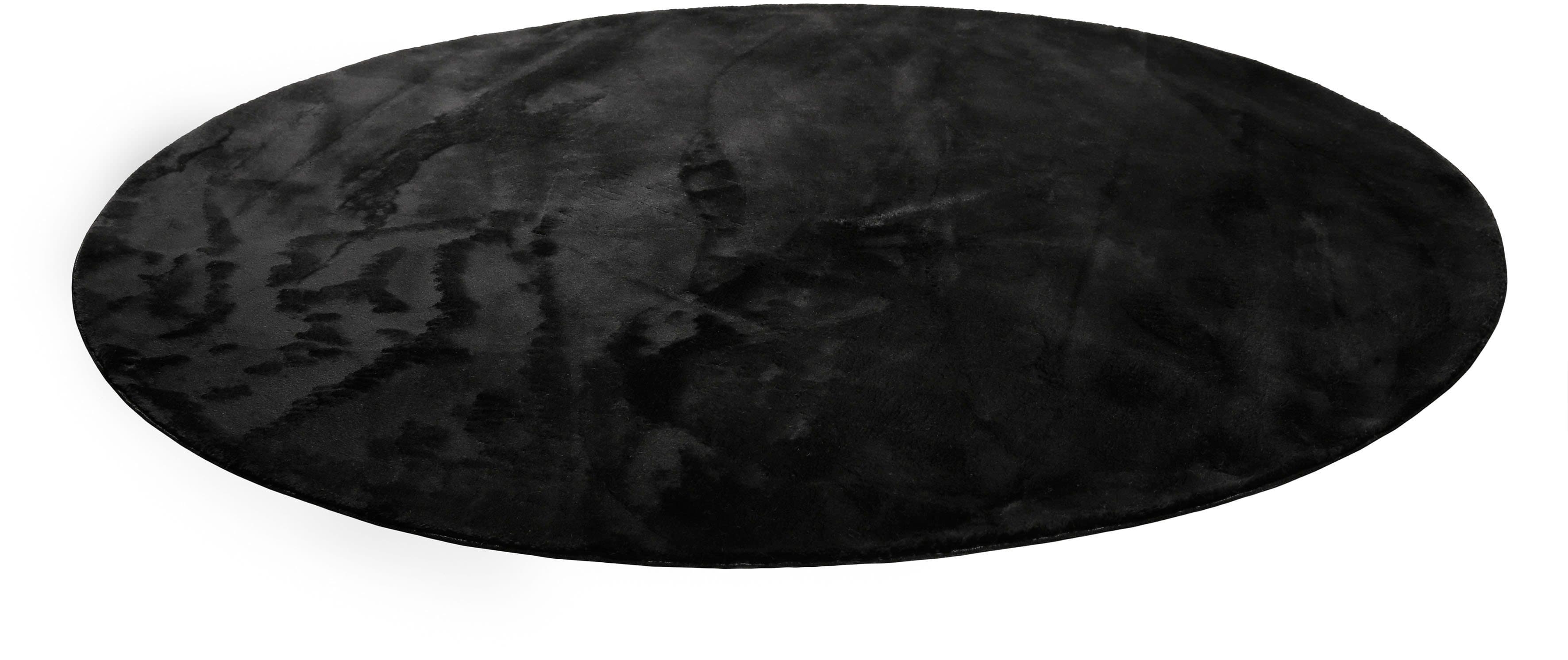 HOMIE LIVING Teppich Lago Schwarz Rund Polyester Kurzflor - Bild 2