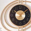 K&L Wall Art Wanduhr Designer Metalluhr Modern Gold Optik Aluminium Wanduhr Bild 2
