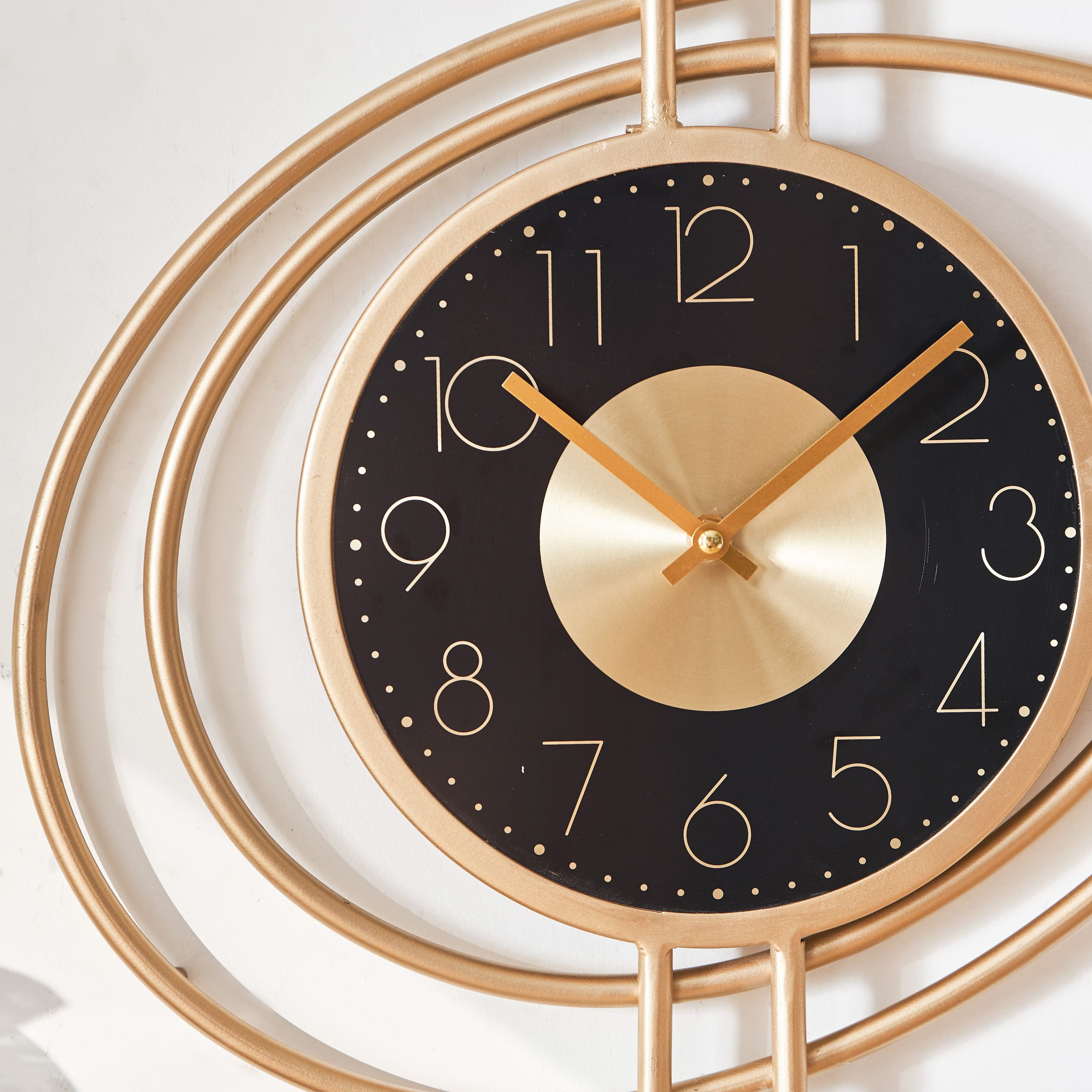 K&L Wall Art Wanduhr Designer Metalluhr Modern Gold Optik Aluminium Wanduhr - Bild 2