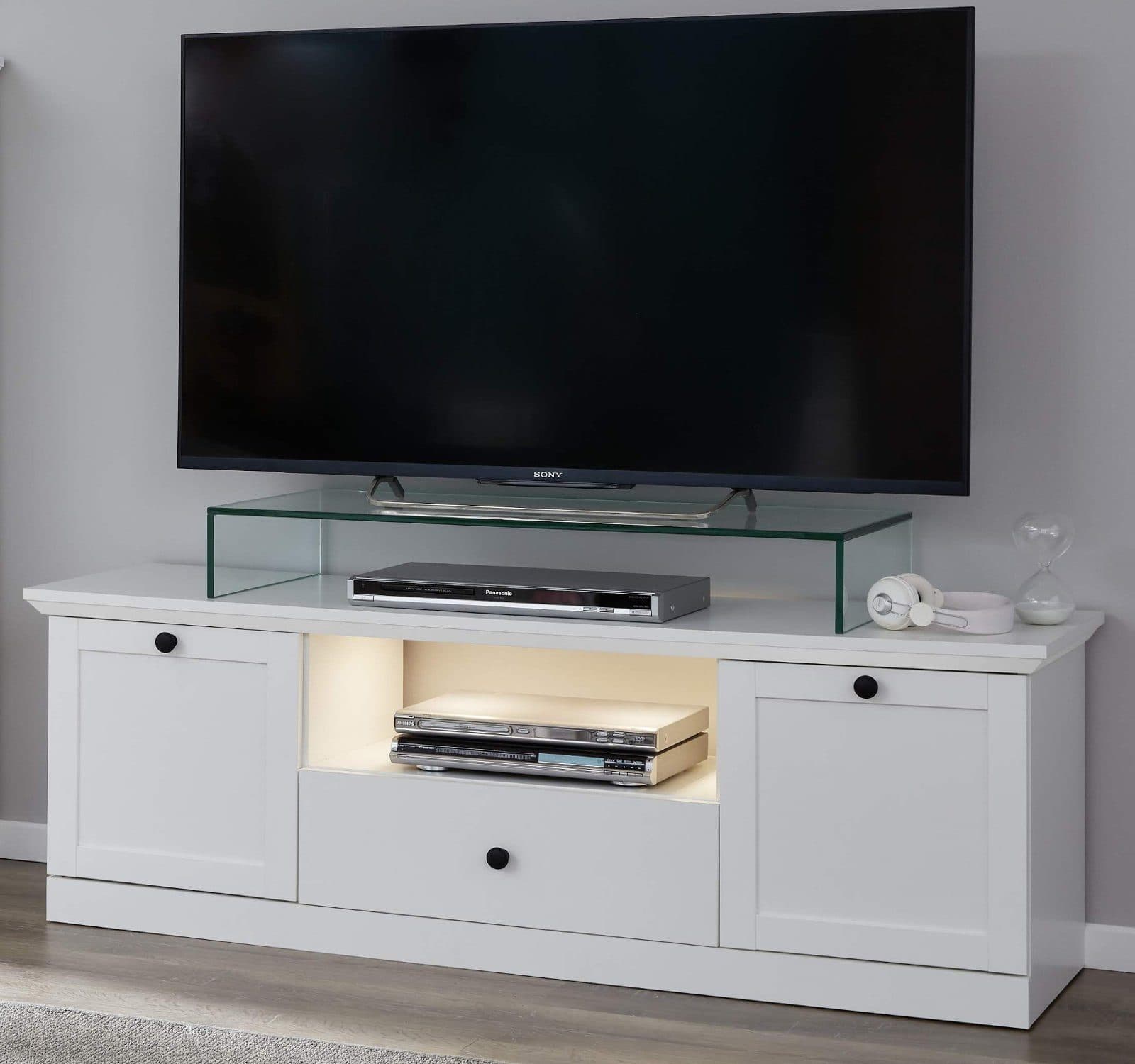 trendteam Lowboard Baxter Weiß Landhausstil TV-Schrank - Bild 2