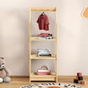 IDIMEX Kinderkleiderschrank SALLY Hausform Kiefer massiv weiß/natur Bild 2