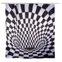 Goods+Gadgets Duschvorhang 3D Transparent Weiß Anti-Schimmel Bild 2