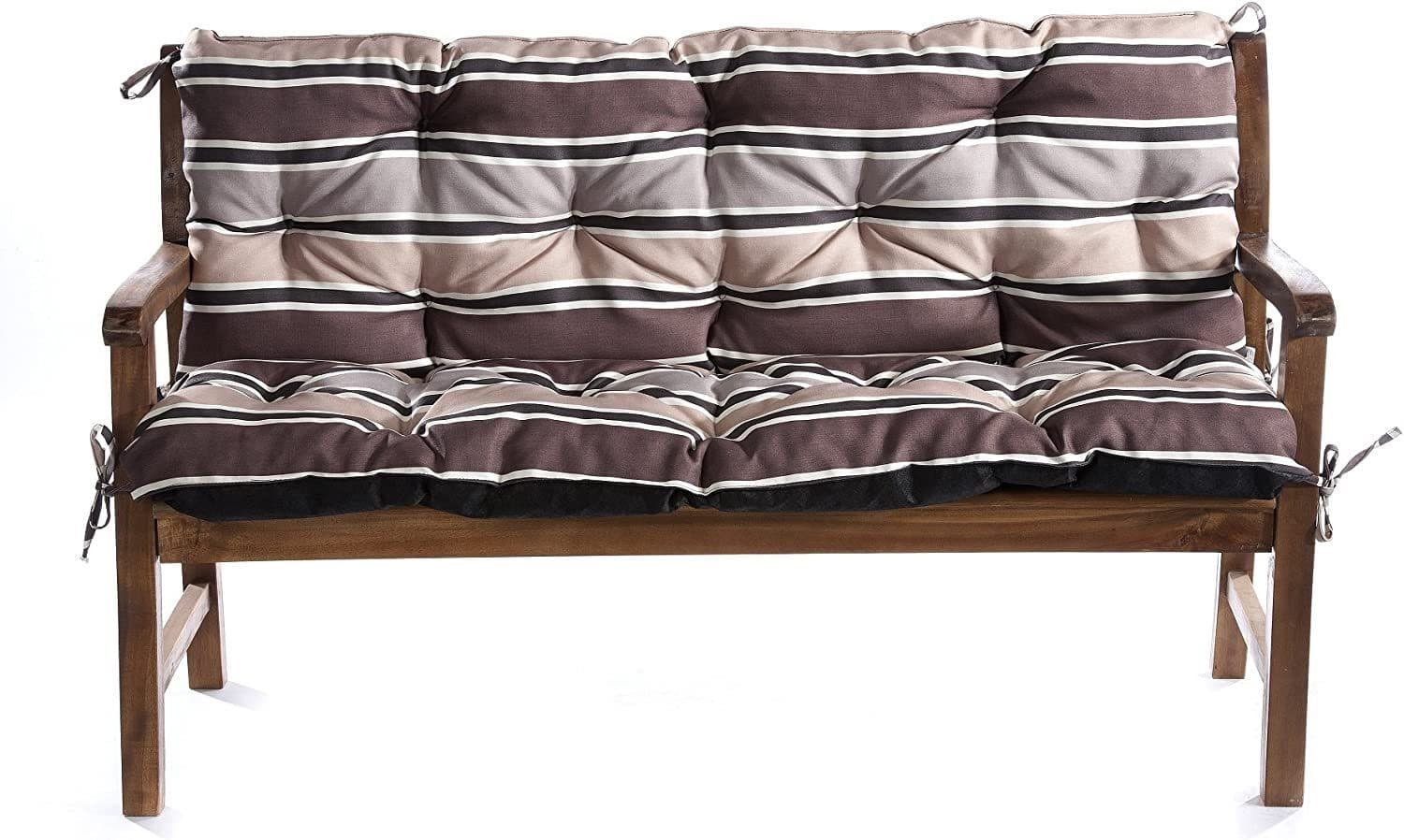 FAVRE Bankauflage Terrassen-Rasenbank oder Schaukel Gartenmöbel L Braun-creme