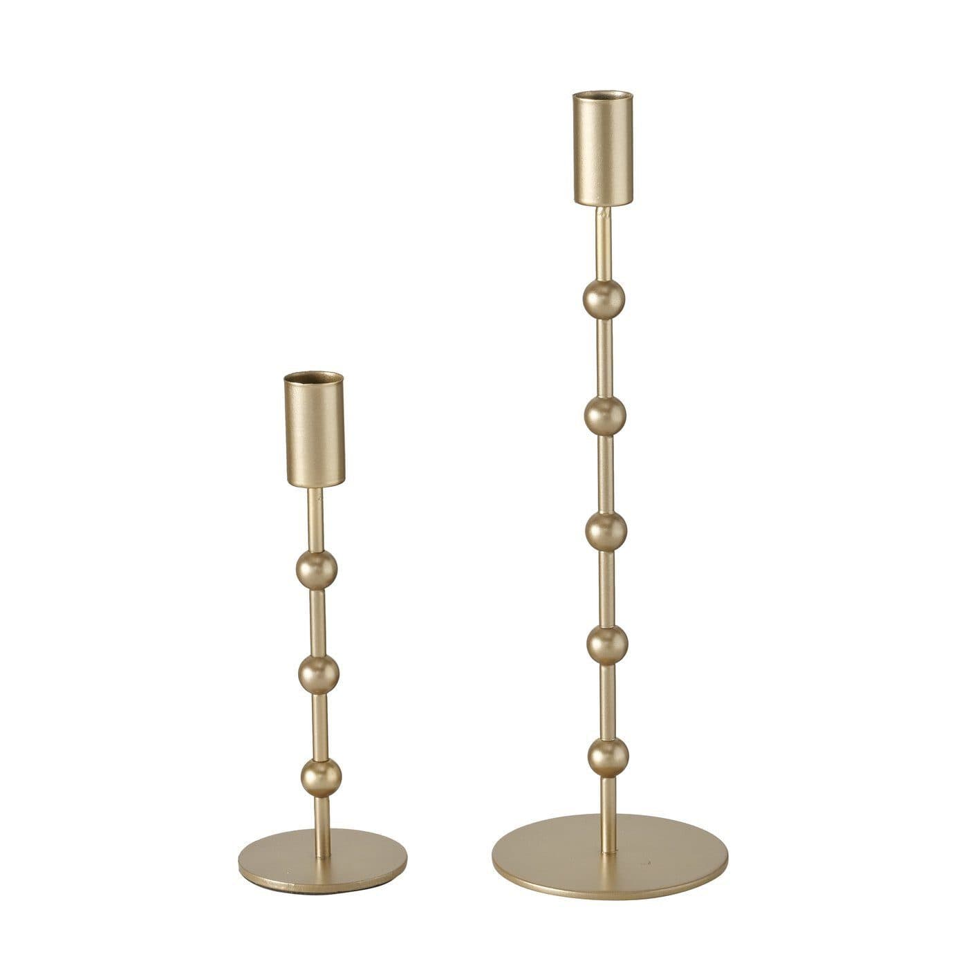 BOLTZE GRUPPE KIMBERLY Kerzenhalter 2er-Set Gold Metall - Bild 2