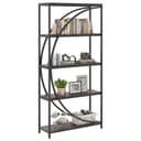 COSTWAY Bücherregal Halbmond-Silhouette Metallrahmen Bild 2