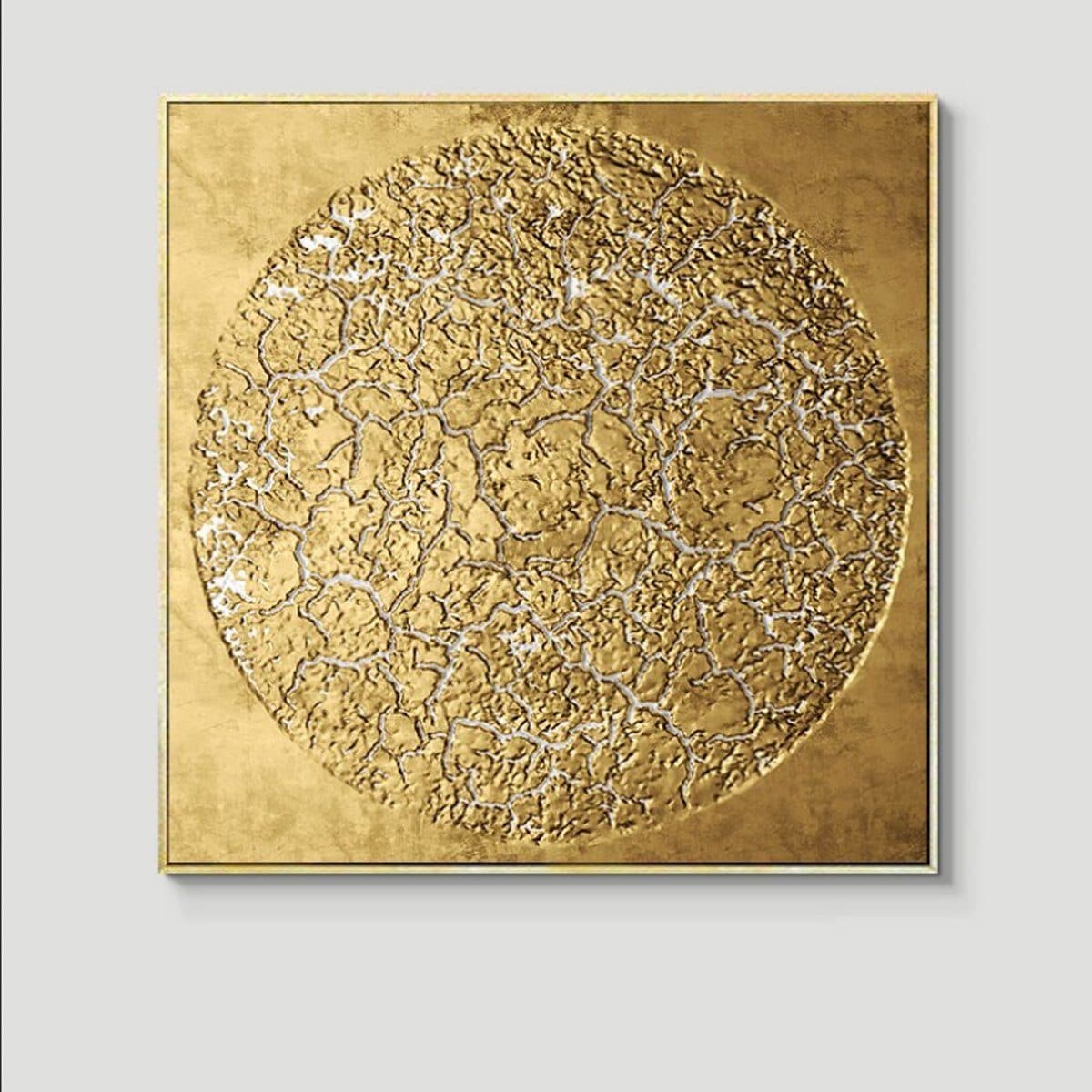 TPFLiving Kunstdruck Leinwand Schwarz Gold Nordic Art Abstrakt - Bild 2