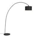 Qazqa Stehlampe Vinossa Schwarz Bogenlampe Bild 2