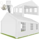 tectake Pavillon Jasko 6x4m mit 4 Seitenteilen Weiß Bild 2