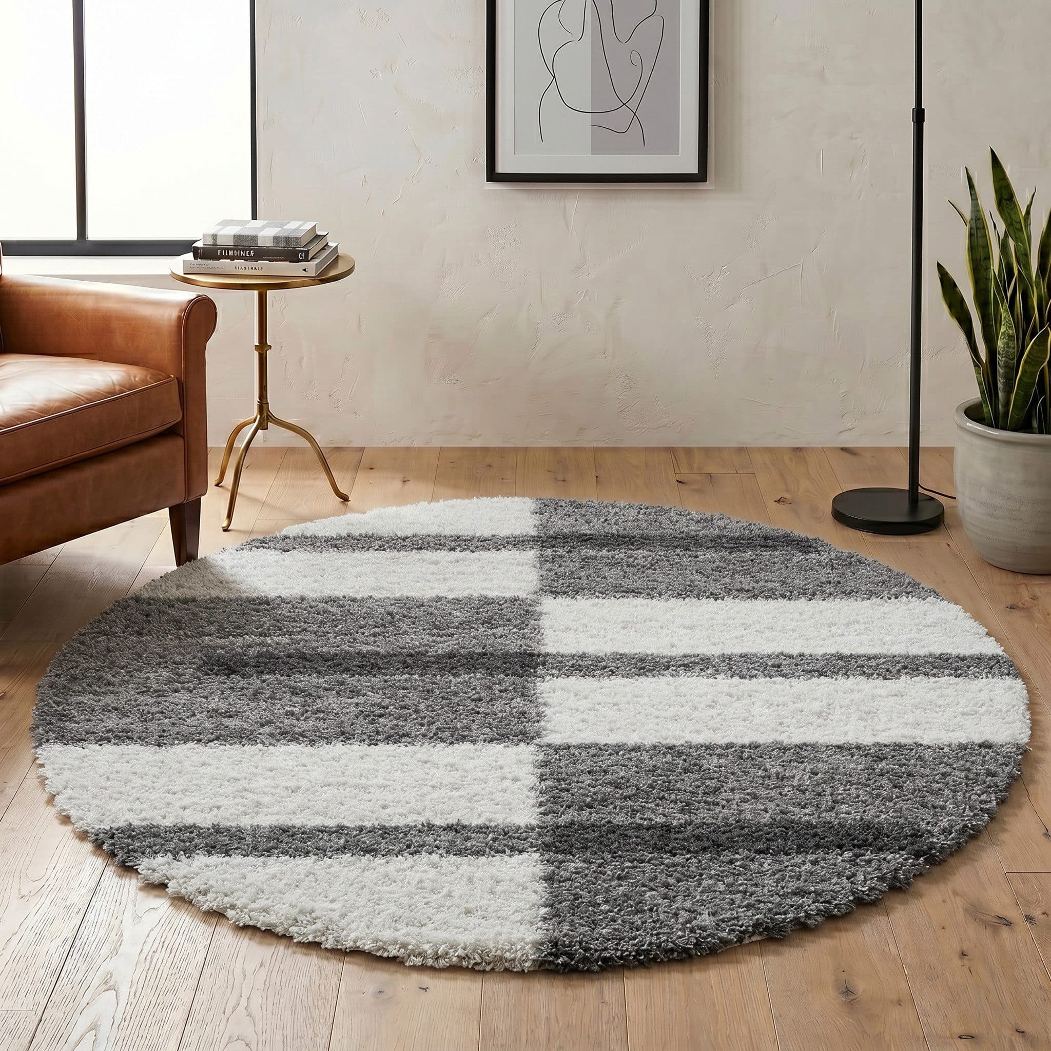 Ayyildiz Teppiche Gala Shaggy 2505 Hochflor-Teppich Rund Hellgrau - Bild 2