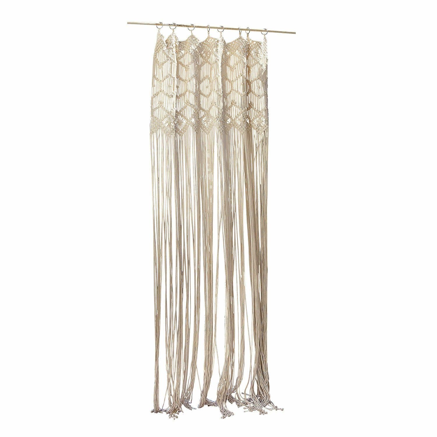 Mirabeau Vorhang Gardine Freya Creme Makramee Boho - Bild 2