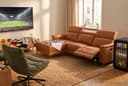 OTTO HOME Ecksofa LUND L-Form Relaxfunktion Cognac Kunstleder Bild 2