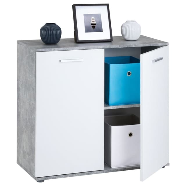 Kommode Sideboard Betonoptik Weiß Mehrzweck