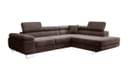 Luxusbetten24 Schlafsofa Aston Braun mit Schlaf- und Klappfunktion Bild 2