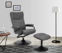 HOME AFFAIRE Istad Relaxsessel Grau mit Hocker und Drehfunktion Bild 2