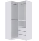 Marmex Möbel Eckkleiderschrank TRES H/B Weiß mit 3 Schubladen Bild 2