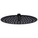 vidaXL Regenduschkopf 25 cm Schwarz Edelstahl Rund Bild 2