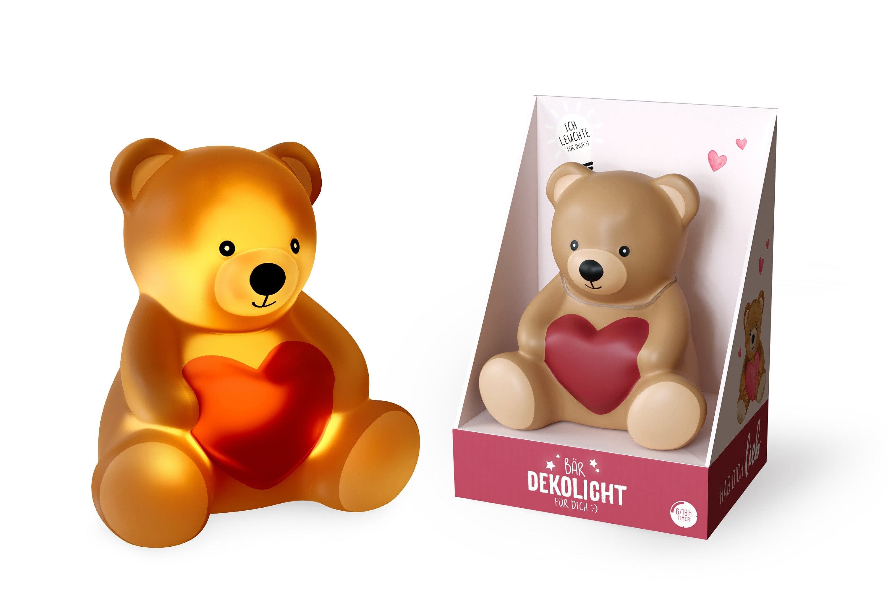 La Vida LED Nachtlicht Teddy Kinderlampe Braun