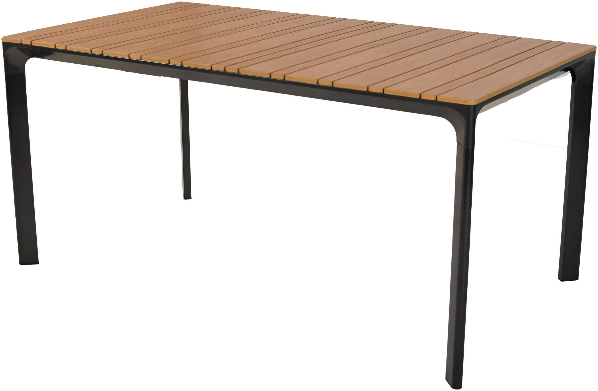 MERXX Gartentisch Rechteckig 156x90 cm Kunststoff Holzoptik - Bild 2