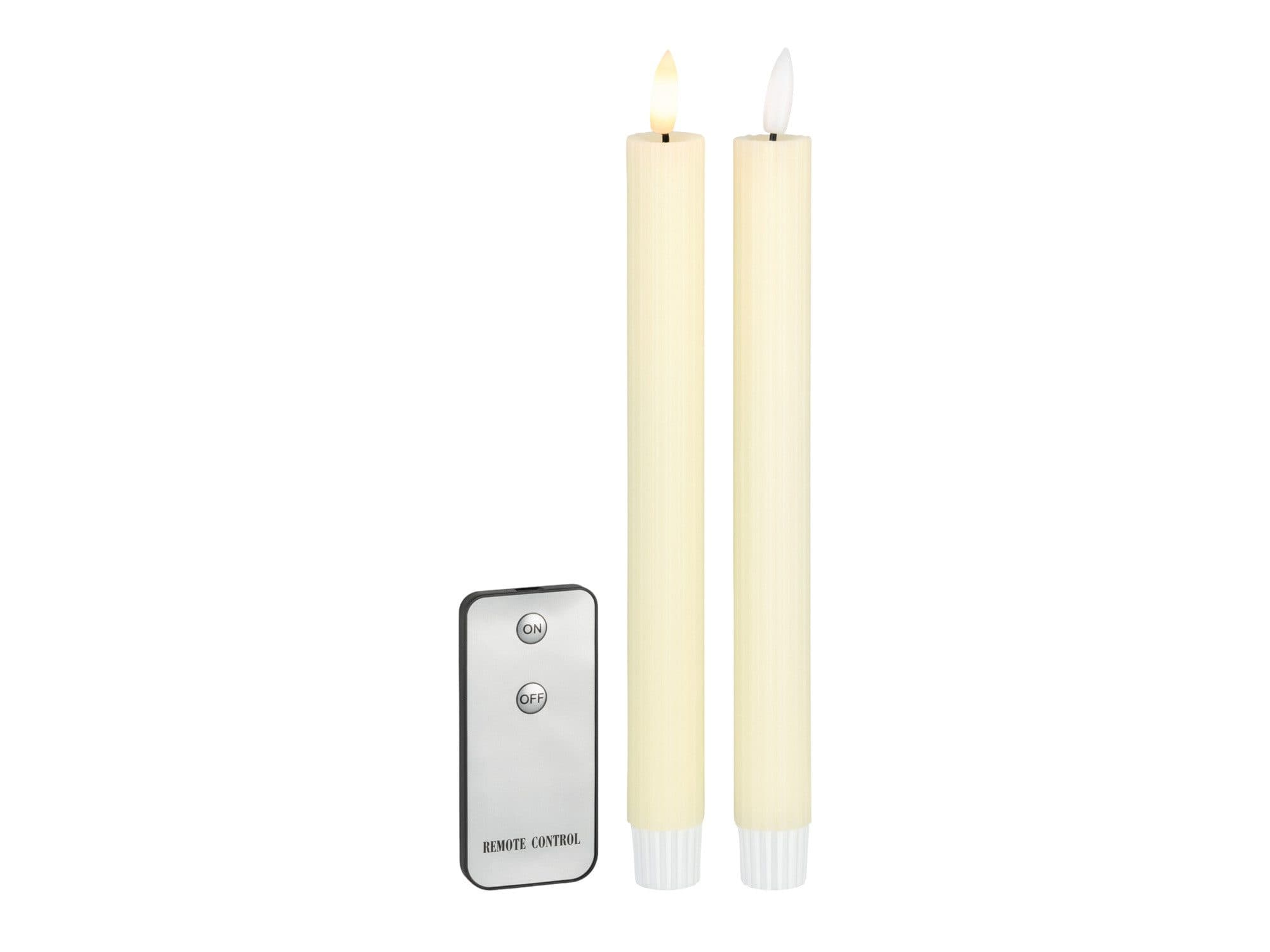 Coen Bakker Deco BV LED-Stabkerzen 2-tlg. Elfenbein mit Fernbedienung - Bild 2