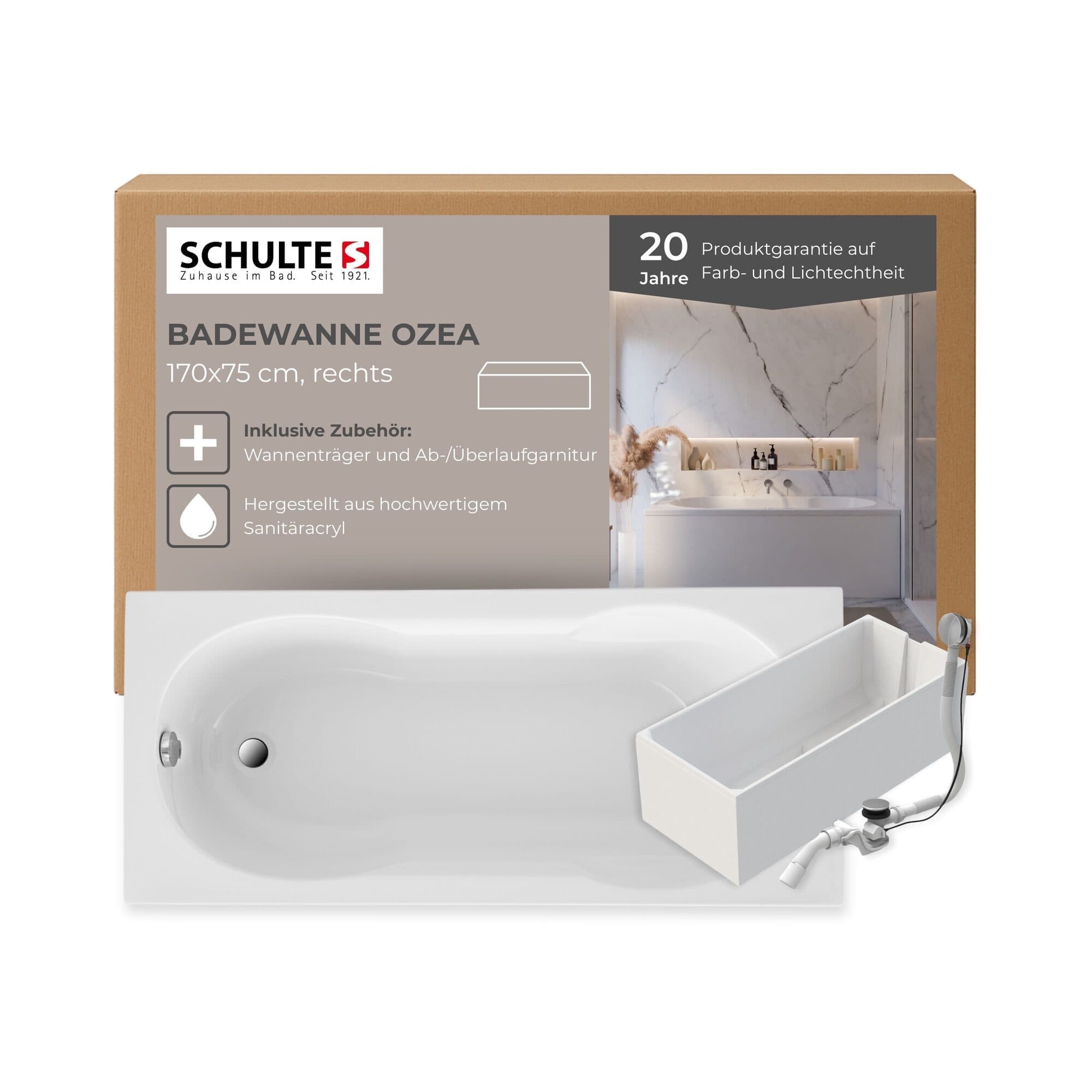 Schulte Badewanne Ozea Weiß Sanitäracryl - Bild 2