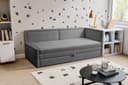 Selsey Jugendbett CAPRILI Gepolstertes Bett mit Ausziehfunktion und Bettkasten Bild 2