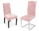 Beautex Stuhlhusse Maya Samt Mirofaser Rosa Elastisch Stretch Bild 2