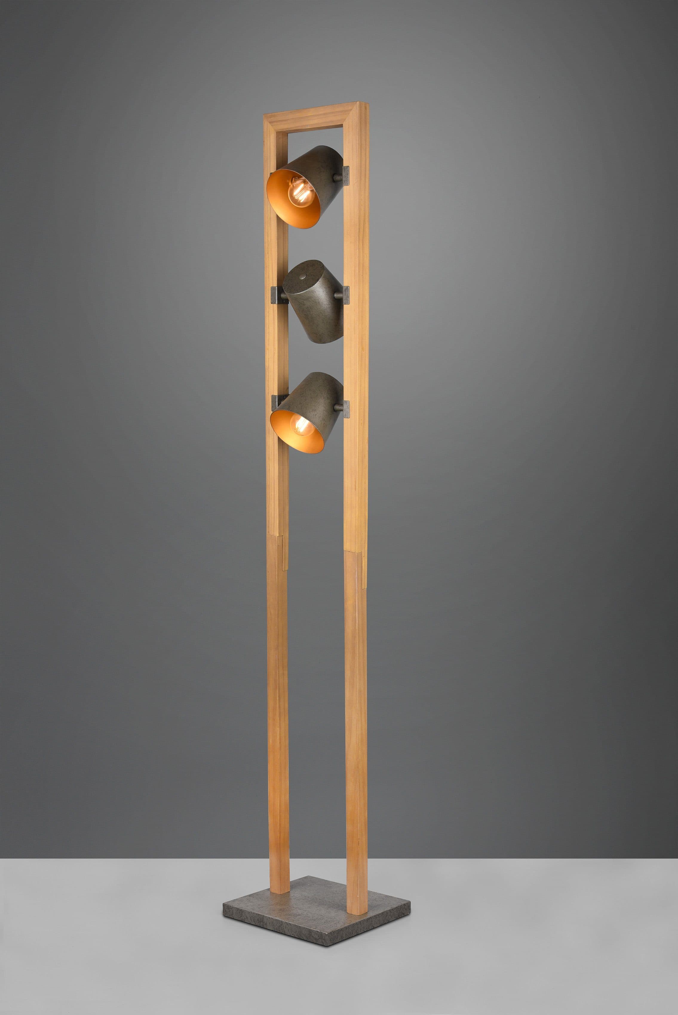 TRIO LEUCHTEN Stehlampe Bell 3-flammig Grau Nickel-Antik - Bild 2