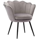 WAHSON OFFICE CHAIRS Loungesessel Grau Weicher Samt Armlehnstuhl Bild 2