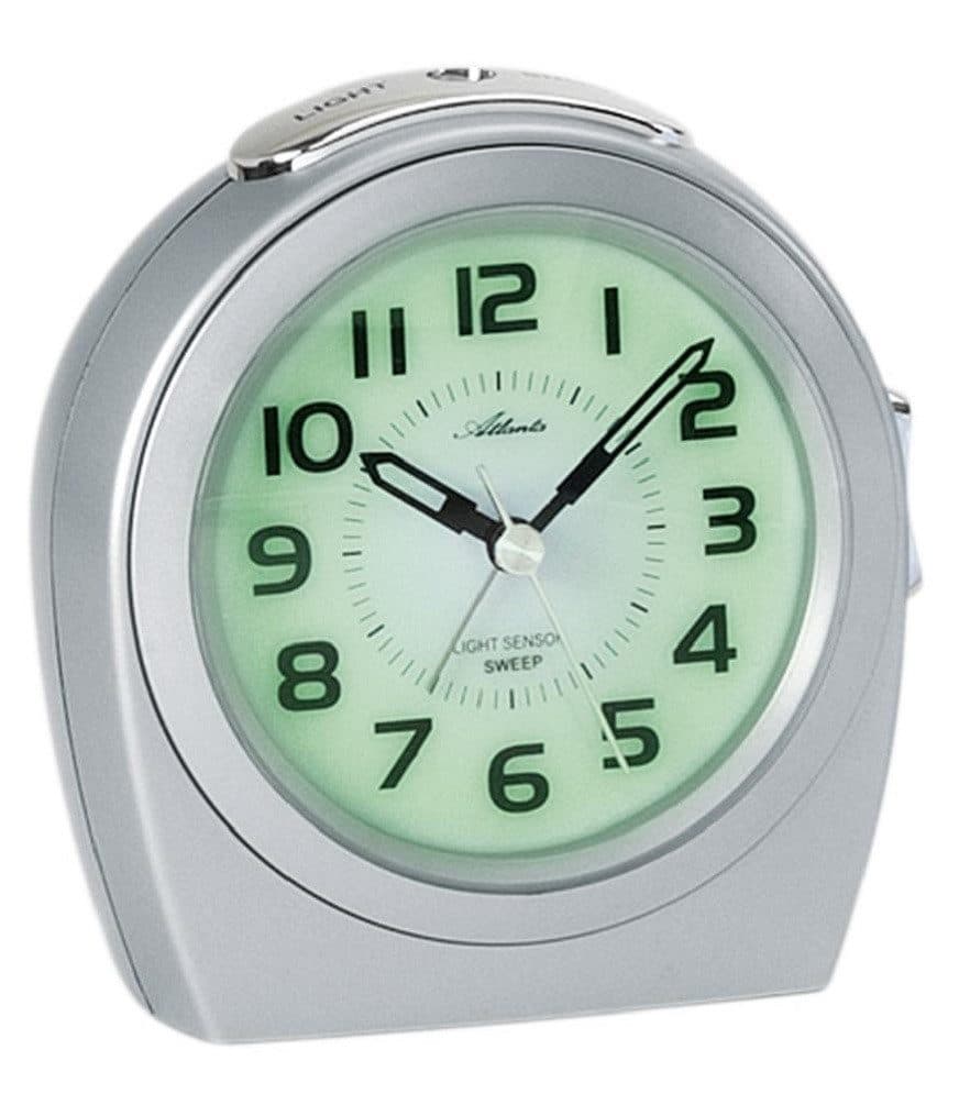 Atlanta Quarzwecker ohne Tickgeräusch mit ständiger Nachtbeleuchtung