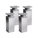 sossai® Design-Möbelfüße Aluminium 4er Set höhenverstellbar Bild 2