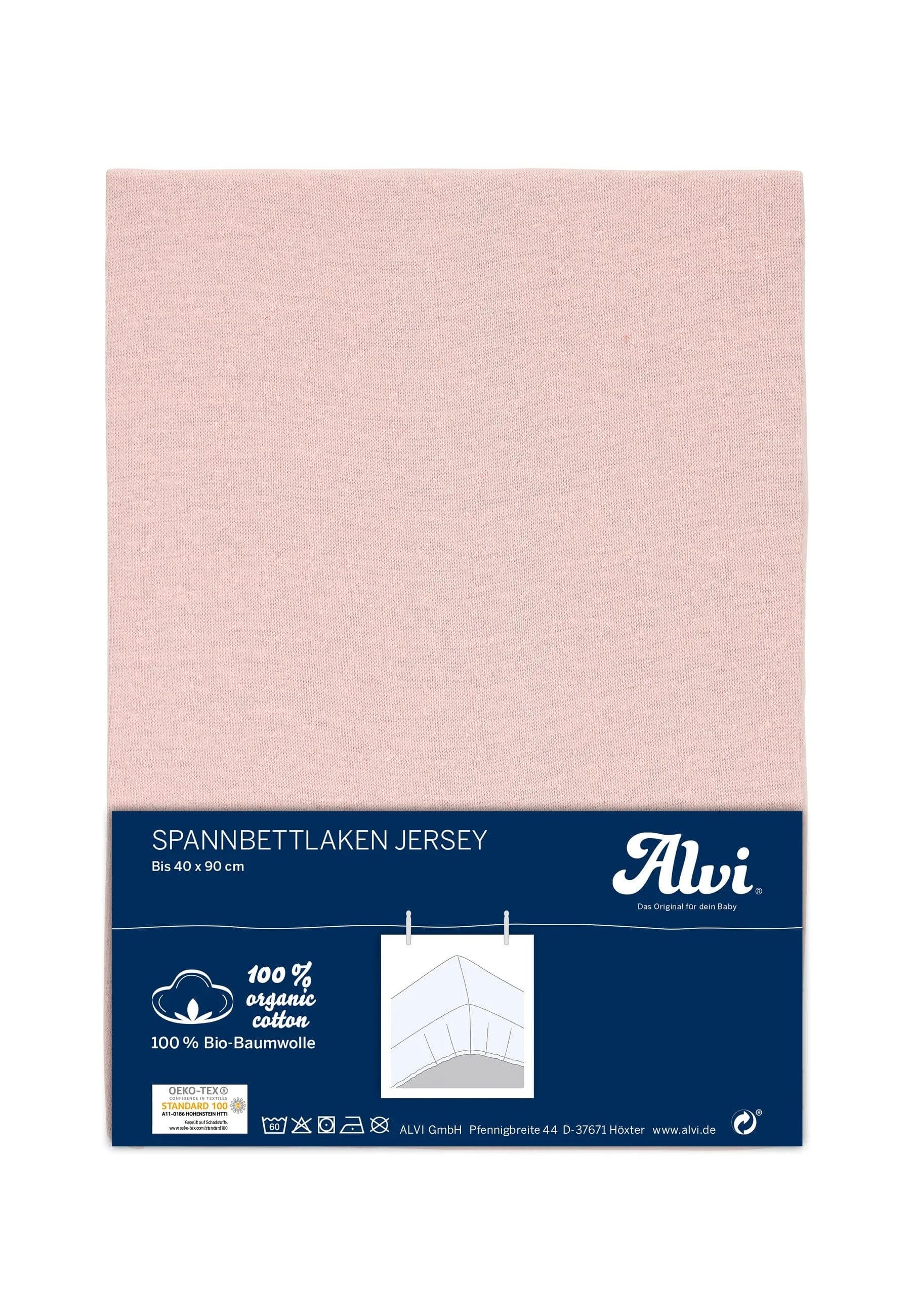 Alvi® Spannbettlaken Bio-Baumwolle Rosa Faltenfrei - Bild 2