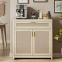 VASAGLE Buffet Küchenschrank Beige Rattan-Optik Bild 2