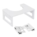 relaxdays Badhocker Klappbarer Toilettenhocker aus Bambus, Weiß Bild 2