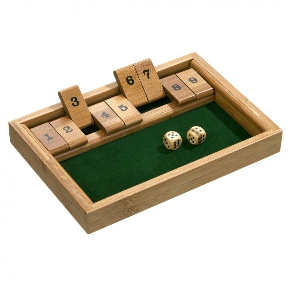 Philos Shut The Box 9er Bambus Brettspiel