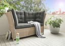 DESTINY Gartenlounge-Bank Palma Beige Polyrattan 2er Bank Bild 2