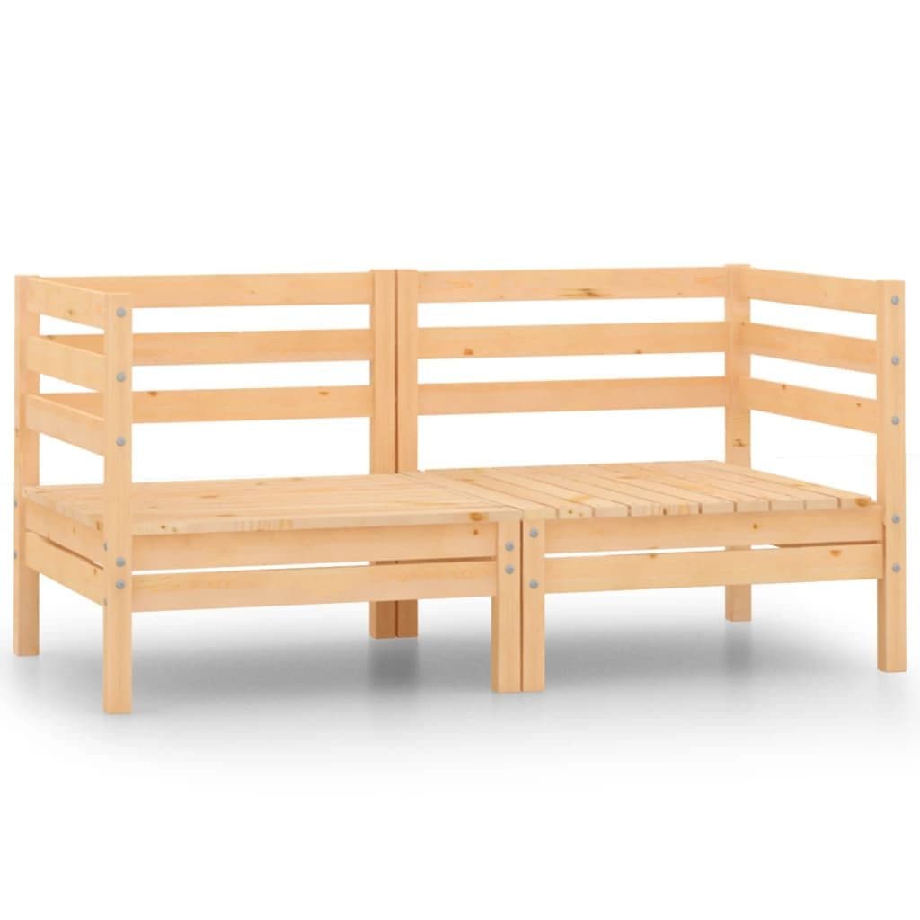 vidaXL Loungesofa 2-Sitzer Gartensofa Kiefer Massivholz - Bild 2