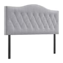 HOMCOM Polsterkopfteil Grau Samt 185x134 cm Bild 2