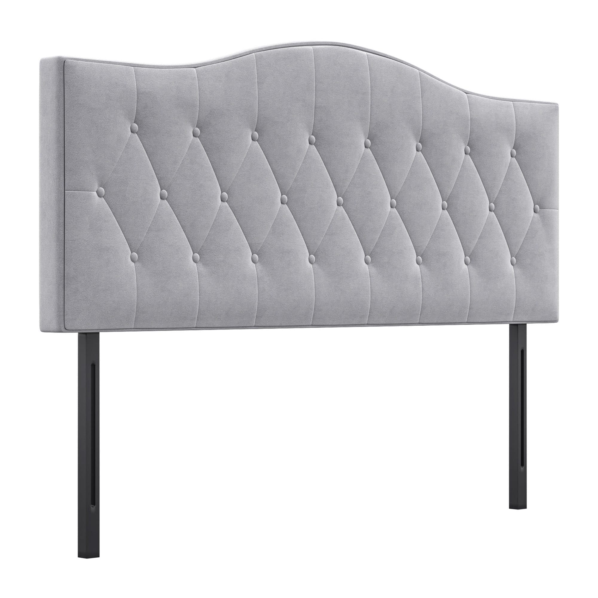 HOMCOM Polsterkopfteil Grau Samt 185x134 cm - Bild 2