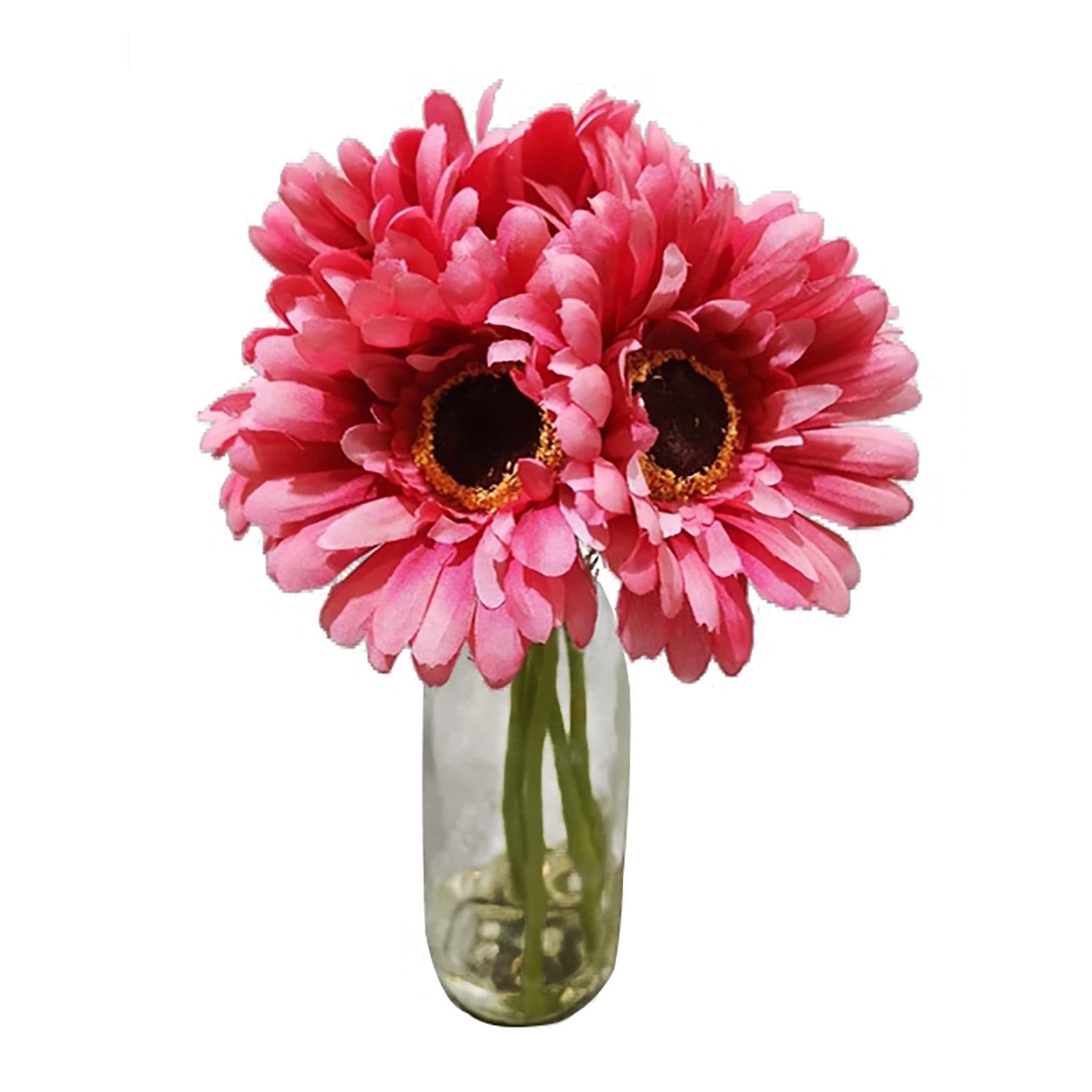 HTI-Living Kunstblume Margeritenstrauß in Vase Rosa